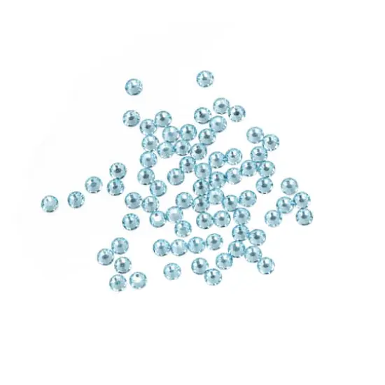 SS10 Round Flatback Austrian Crystals by Bead Landing&trade;, 75ct. Aquamarine {1}