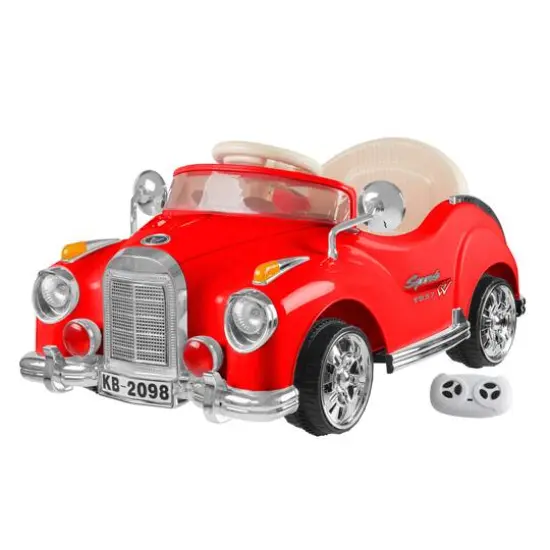 Toy Time Bright Red Battery Powered Ride-On Classic Coupe Car {1}