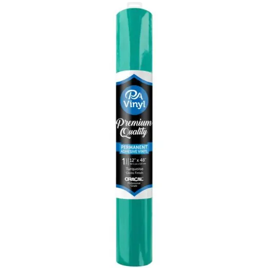PA Vinyl Gloss Permanent Adhesive Vinyl Turquoise {1}