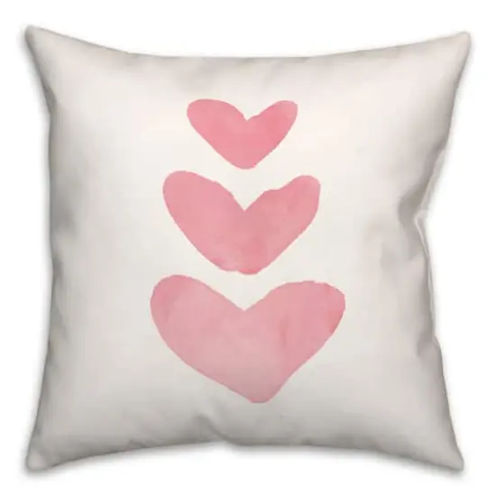Watercolor Heart PatternThrow Pillow {1}