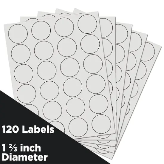 JAM Paper Circle Label Stickers White {4}