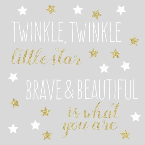 RoomMates Glitter Twinkle Twinkle Little Star Peel & Stick Wall Decals {1}