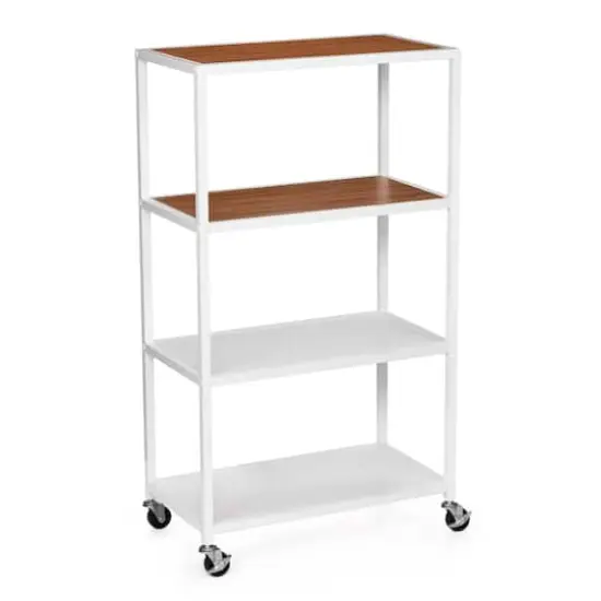 White Heights 4-Tier Rolling Cart by Simply Tidy&reg; {5}