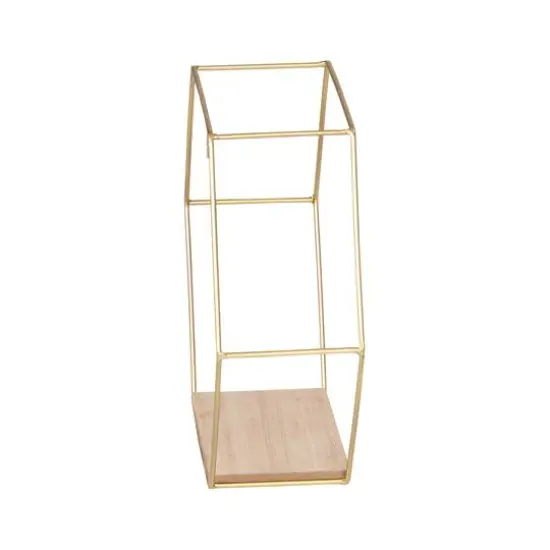 Honey Can Do 12" Gold Hexagonal Decorative Metal Wall Shelves {10}