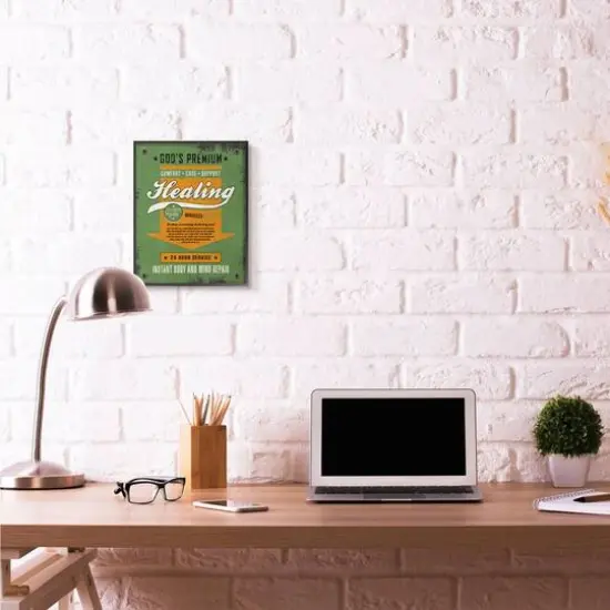 Stupell Industries Healing Miracles Religious Retro Black Framed Wall Art {3}