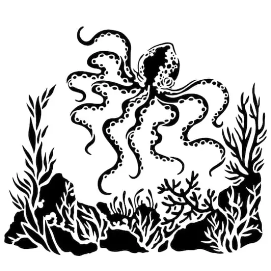The Crafter's Workshop Octopus Stencil, 6" x 6" {1}