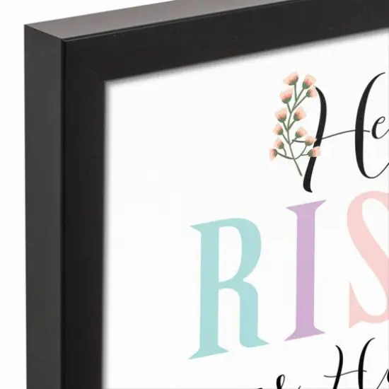 He is Risen as He said 13.73" x 13.73" Black Framed Canvas {4}