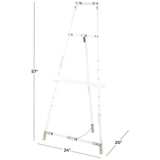 57" Clear Acrylic Plastic Adjustable 7-Tier Display Easel with Silver Accents & Chain Support {5}