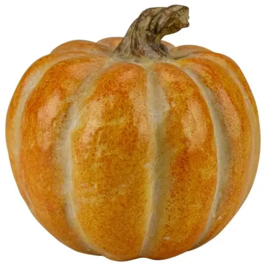 2.5" Green, White & Orange Boxed Pumpkin D&eacute;cor Set {7}