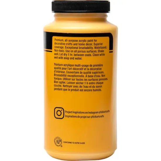 FolkArt&reg; 16oz. Matte Acrylic Paint 6366 Bus Yellow {5}