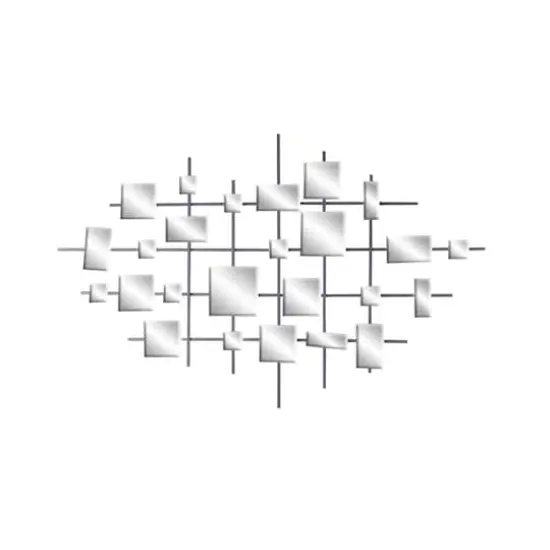 Clear Glam Abstract Metal Mirror Wall D&eacute;cor {3}