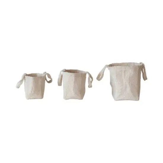 Hello Honey&reg; Natural Cotton Terry Tote Bag Set with Handles {7}