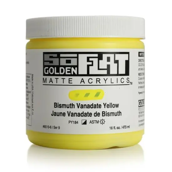 Golden&reg; SoFlat Matte Acrylic Paint, 16oz. Bismuth Vanadate Yellow {1}