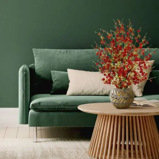 2.5ft. Cherry Blossom Arrangement in Gold Trimmed Stoneware Vase {4}