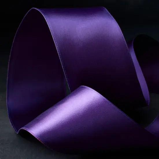 2.5" x 10yd. Satin Wired Ribbon by Celebrate It&reg; Specialty Eggplant {3}