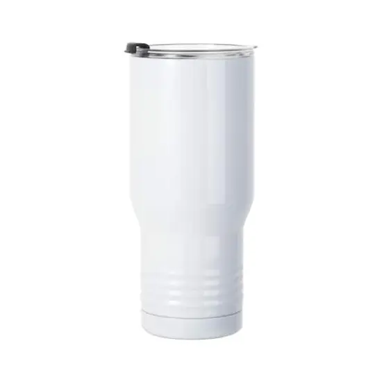 Craft Express 4ct. 22oz. White Stainless Steel Tumbler with Ringneck Grip {3}
