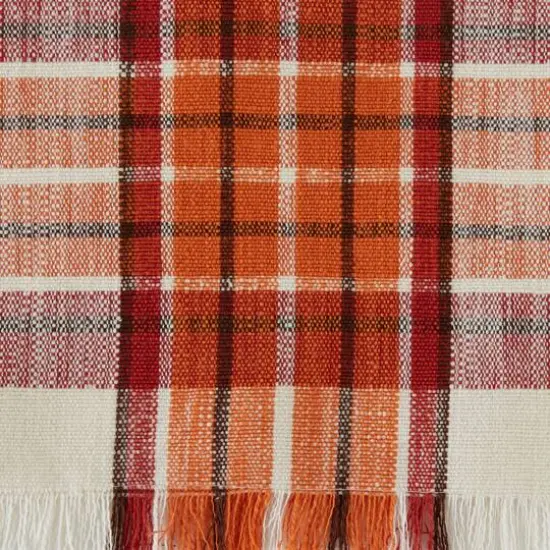 DII&reg; 72" Pumpkin Spice Plaid Table Runner {6}