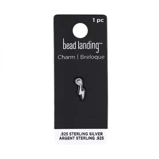 Sterling Silver Bolt Icon Charm by Bead Landing&trade; {9}