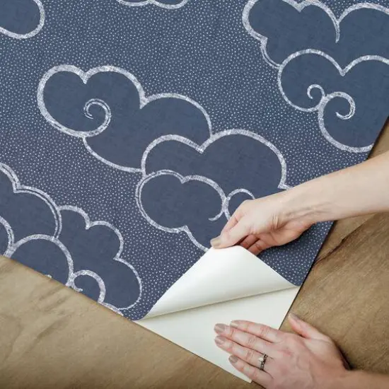 NuWallpaper Alto Navy Peel & Stick Wallpaper {8}