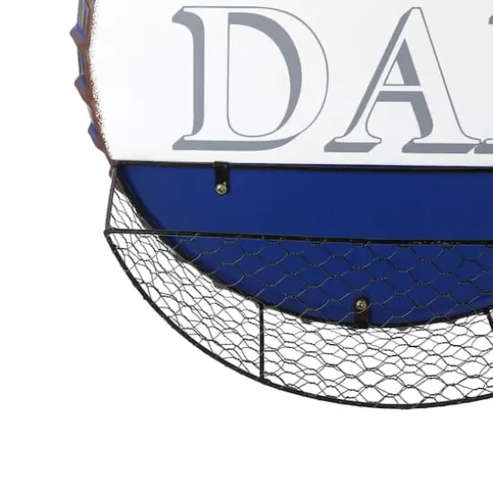 Glitzhome&reg; 13" Father's Day Metal Bottle Cap Bottle Opener Wall Sign & Organizer {7}