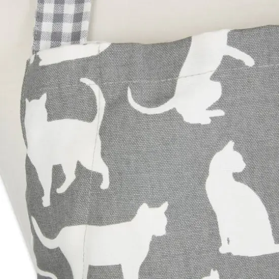 DII&reg; Cat Print Chef Apron Gray {5}