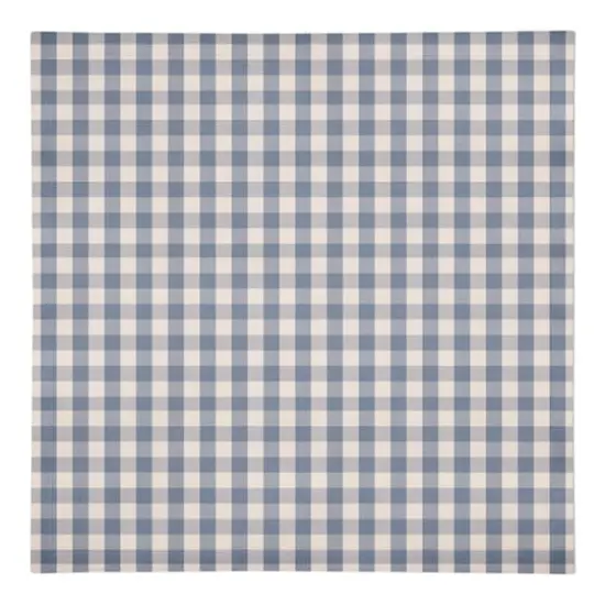 Plaid Cotton Twill Napkin Blue {1}