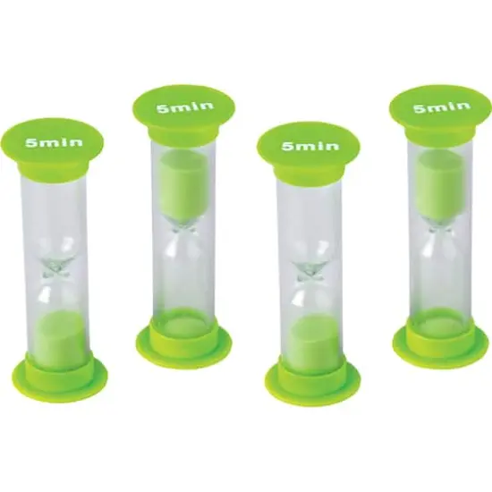 Teacher Created Resources Mini 5 Minute Sand Timers, 6 packs of 4 {3}