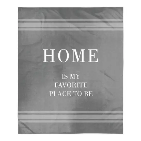 Home Is My Favorite Place Sherpa Fleece Blanket {1}