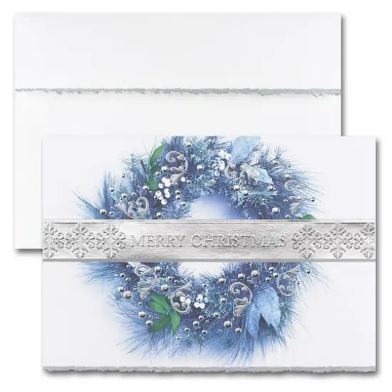 JAM Paper Merry Christmas Wreath Cards Set, 25ct. {1}