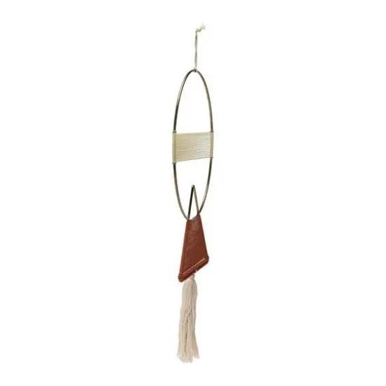 Hello Honey&reg; Geometric Metal & Cotton Wall Hanging with Tassel {7}