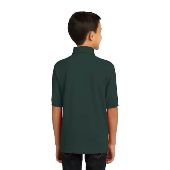 Port & Company® Youth Core Blend Jersey Knit Polo Dark Green {6}