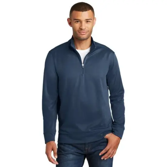 Port & Company&reg; Performance Fleece 1/4-Zip Pullover Sweatshirt Deep Navy {3}