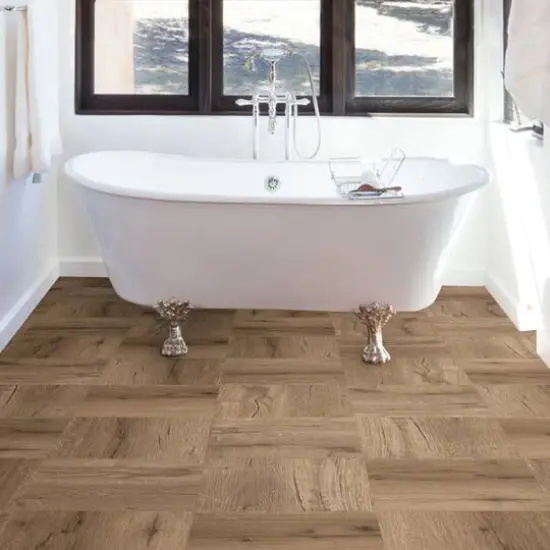 FloorPops Pickling Peel & Stick Floor Tiles {9}