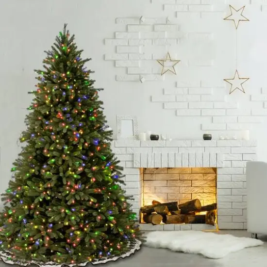 7.5ft. Pre-Lit Jersey Fraser Fir Artificial Christmas Tree, Multicolor Lights {3}