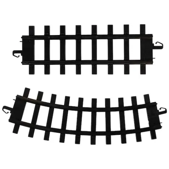 10" Black Replacement Train Set Track Pieces, 12ct. {1}