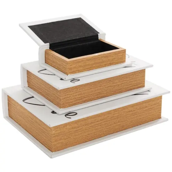 White Eat, Pray, Love Book Storage Box Set {4}