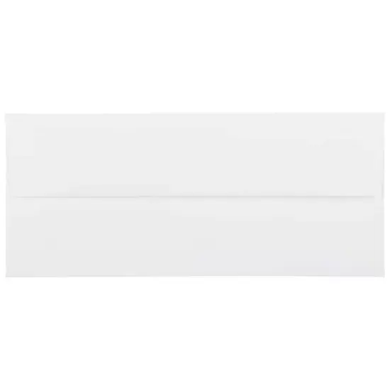 JAM Paper 4.12" x 9.5" Bright White Linen Strathmore Business Envelopes, 50ct. {1}