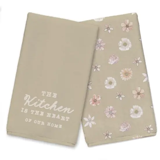 Heart Of The Home Tea Towel Set Tan {1}