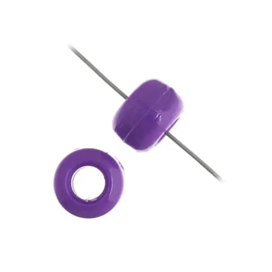 John Bead 9mm Opaque Plastic Pony Beads, 1,000ct. Purple {4}