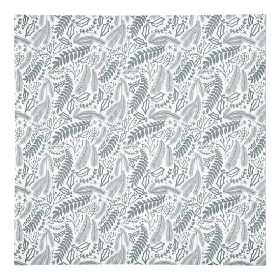 Green Winter Pattern 10" x 10" Cotton Twill Napkin {1}