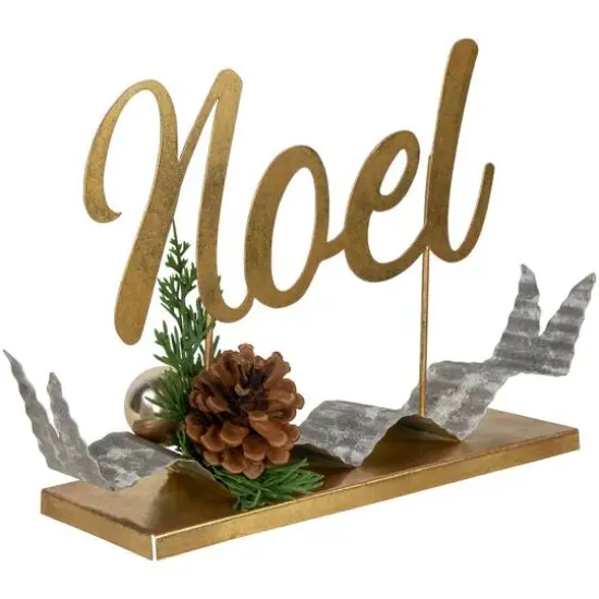 11" Pine & Pinecone NOEL Tabletop Christmas D&eacute;cor {8}