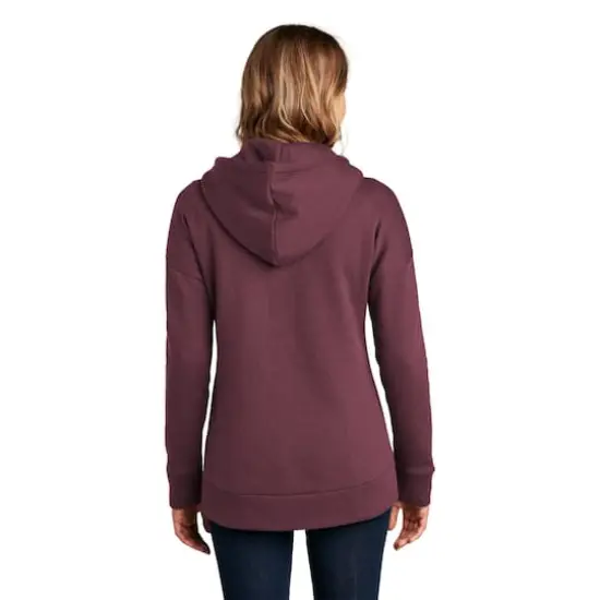 District&reg; Perfect Weight&reg; Women's Fleece Drop Shoulder Full-Zip Hoodie Heathered Loganberry {6}
