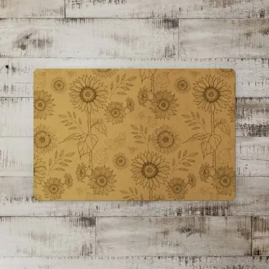 Sunflower Icons Floor Mat Gold {3}