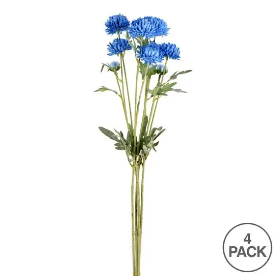 Blue Daisy Spray, 4ct. {4}