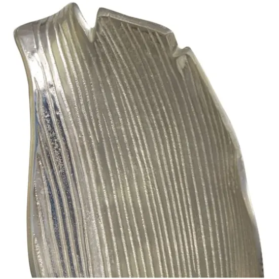 35.5" Embossed Silver Aluminum Leaf Tabletop D&eacute;cor {4}
