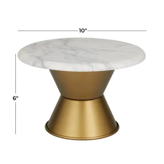 White Glam Cake Stand, 10" x 10" x 6" {7}