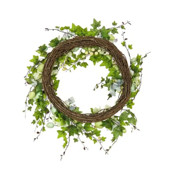 22" Ivy & Eggs Easter Wreath {5}