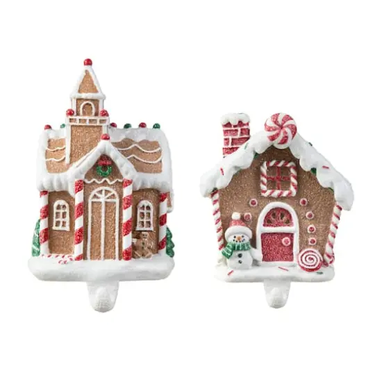 Glitzhome&reg; Gingerbread House Stocking Holder Set {1}