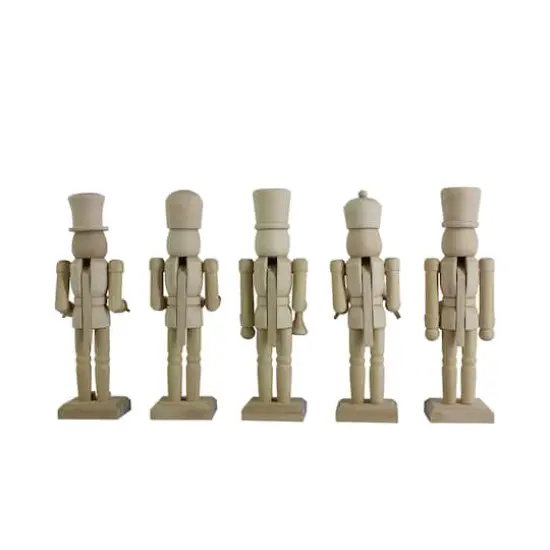 6" Musical 5 Piece DIY Pinewood Nutcracker Set by Make Market&reg; {6}