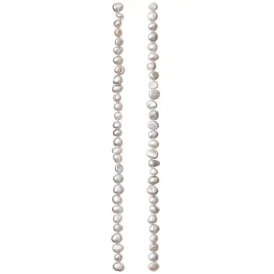 Light Gray Pearl Rondelle Seed Beads, 6mm by Bead Landing&trade; {4}